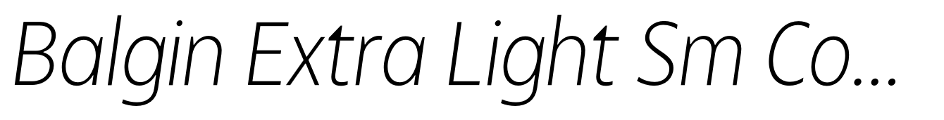 Balgin Extra Light Sm Condensed Italic